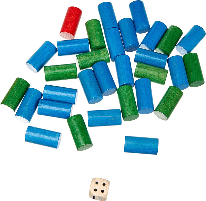 Weible Spiele 04248 - Rund um die 6, Würfelspiel, 14 x 14 cm