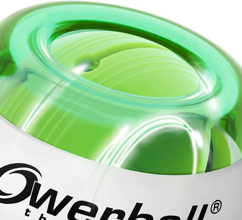 Powerball Lightning Green, gyroskopischer Handtrainer mit grünem Lichteffekt, transparent-grün, das