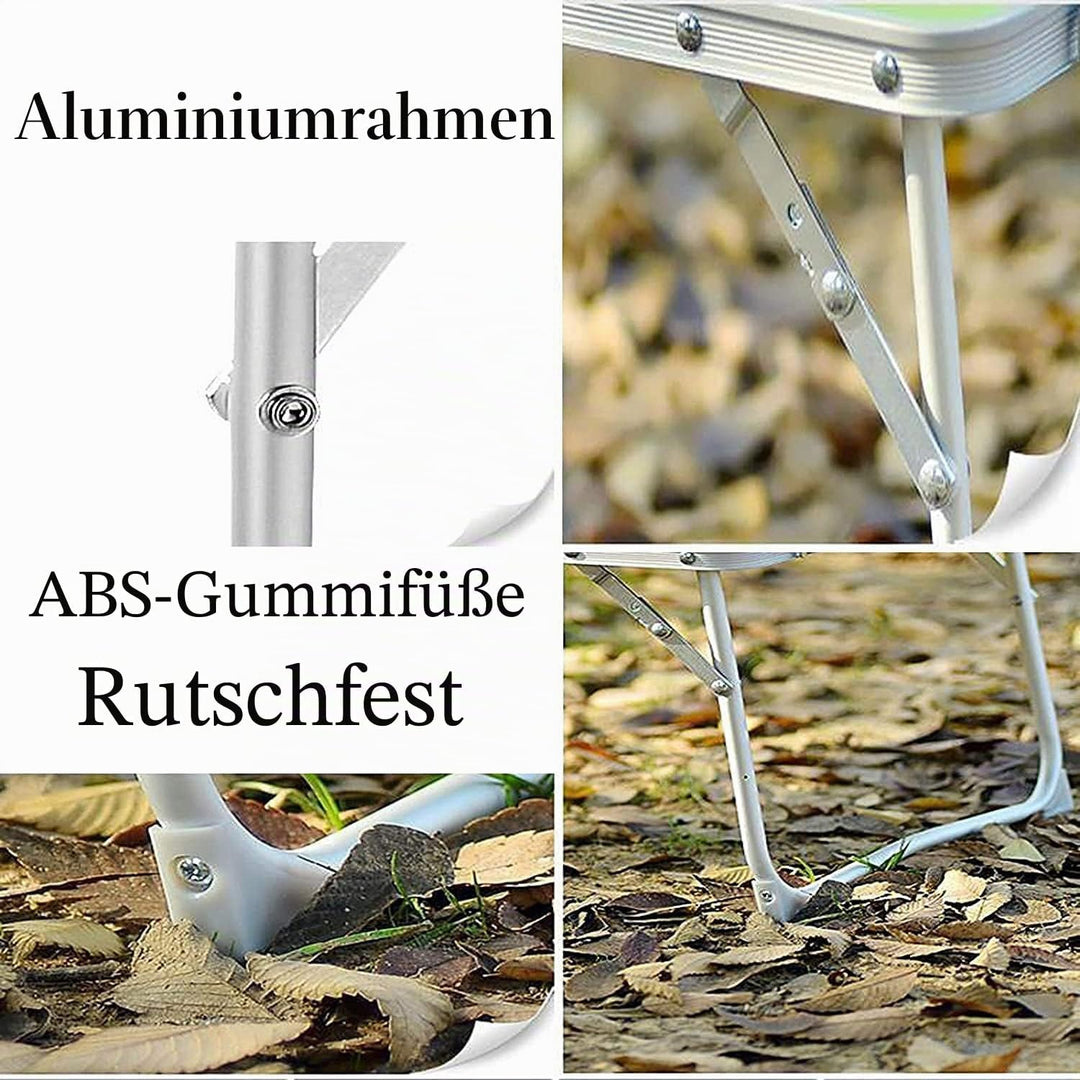 Klappbarer Campingtisch, klein und leicht, Mini-Esstisch, Bett-Tablett, Laptoptisch, faltbarer tragb