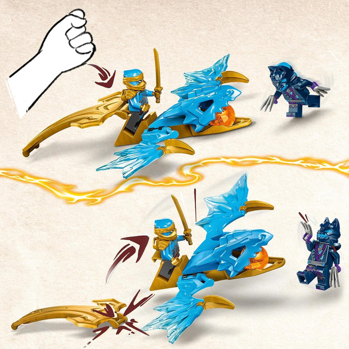 LEGO NINJAGO Nyas Drachengleiter, Ninja-Set mit Drachen-Spielzeug und Figuren inkl. NYA-Minifigur mi