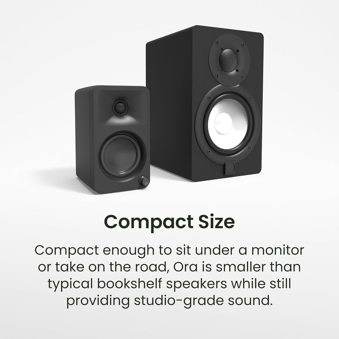 Kanto ORA 100W Powered Bi-amp Reference Desktop Computer Speakers w/Bluetooth 5.0 & USB-C | 100 Hz C