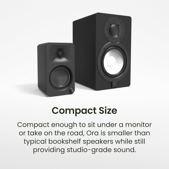 Kanto ORA 100W Powered Bi-amp Reference Desktop Computer Speakers w/Bluetooth 5.0 & USB-C | 100 Hz C