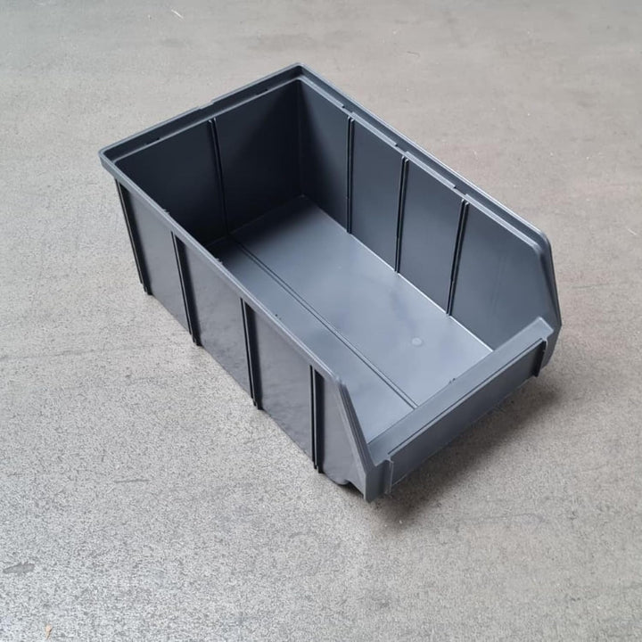 Rodopi 16er Set Stapelboxen, Grösse L | Sichtlagerkästen 335x209x152mm | Robuste Lagerboxen für Werk