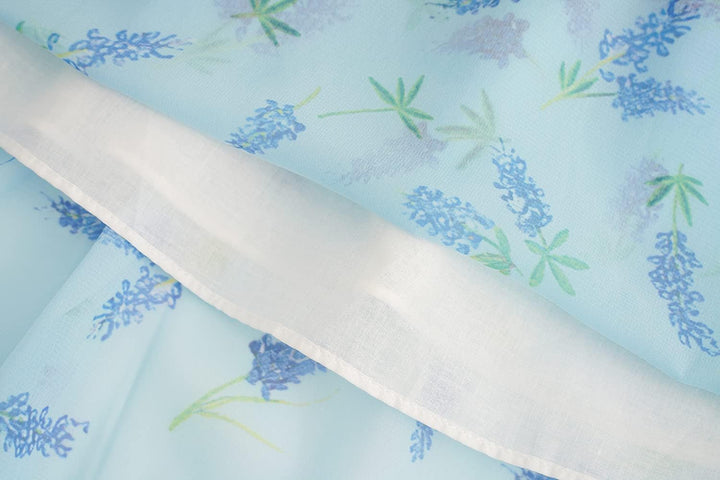 BONNY BILLY Mädchen Kleider Freizeit Blumen Sommerkleid Strandkleid Chiffonkleid Maxikleid mit Rüsch