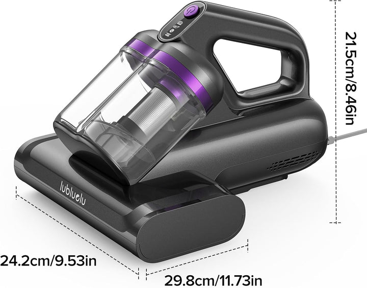 Lubluelu Mattress Vacuum Cleaner for Dust Mites, 350W Powerful Bed Vacuum 100AW Airflow, Ultrasonic