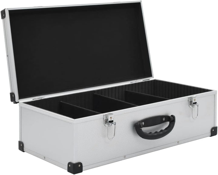 vidaXL CD Koffer für 80 CDs mit 2 Schlüsseln DJ Case Box Alukoffer Aufbewahrungsbox Transportbox Sor