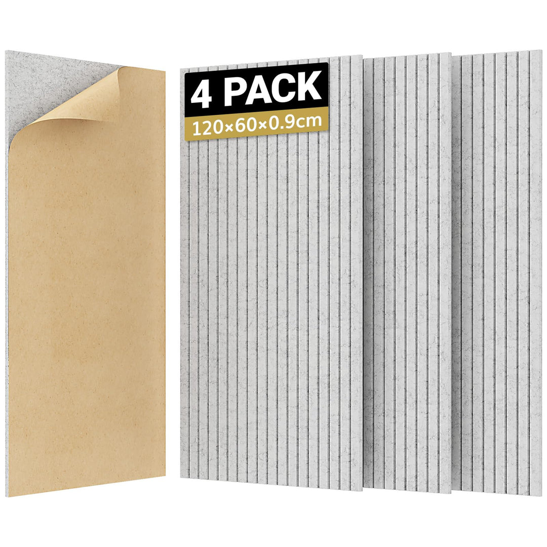 TONOR 4 Pack Akustikpaneele selbstklebend, 120x60x0.9 cm Schalldämmung Schallschutz wand Schallschut