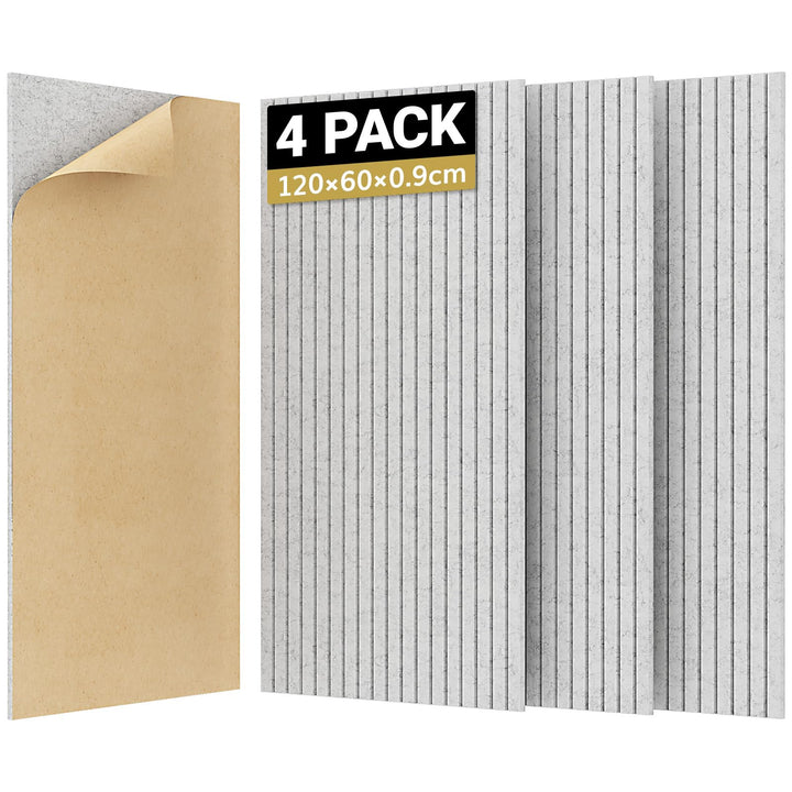 TONOR 4 Pack Akustikpaneele selbstklebend, 120x60x0.9 cm Schalldämmung Schallschutz wand Schallschut