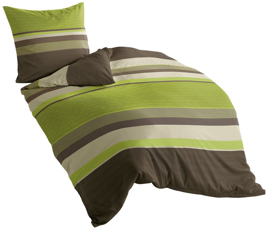 Bierbaum Bettwäsche 4630, Fein-Biber, Made in Germany, apfel 13, 135x200 + 80x80 cm 135 cm x 200 cm