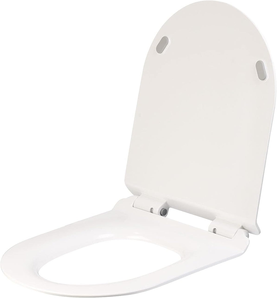 BadeStern WC Deckel: 2er-Set flache WC-Sitze, D-Form, mit Absenkautomatik (antibakterieller Toilette