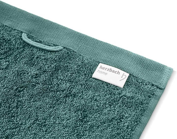 herzbach home Premium Handtücher 50 x 100 cm 2er-Set (Ozeangrün) – Hochwertige, weiche &amp; saugstarke
