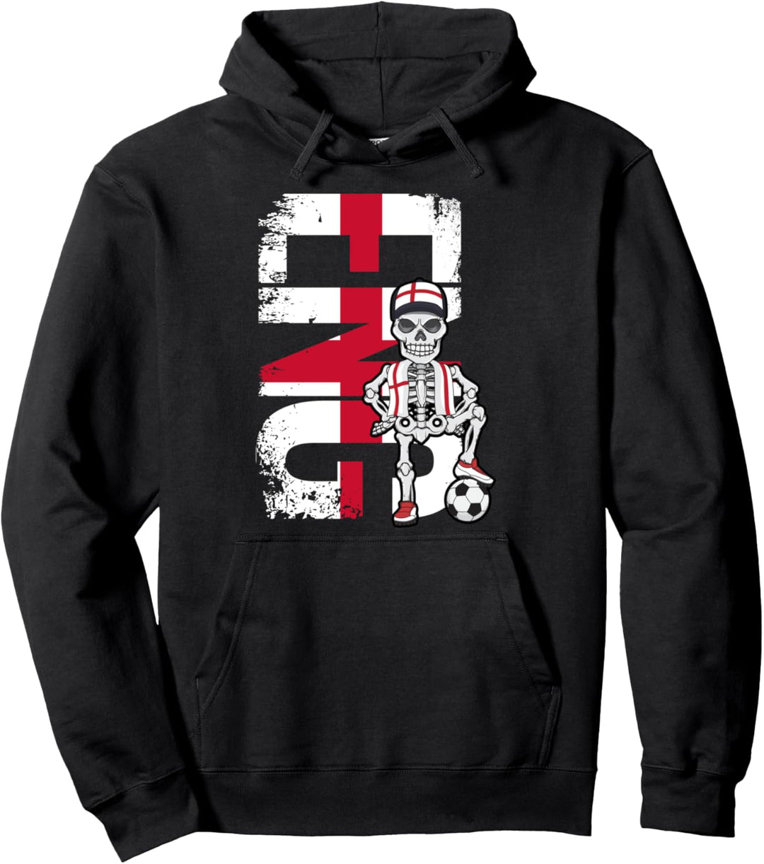England Fussball Skelett Fan Mannschaft Pullover Hoodie