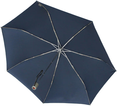 Knirps Regenschirm Slim Duomatic - klein und leicht mit Auf-Zu Automatik - Navy, Navy