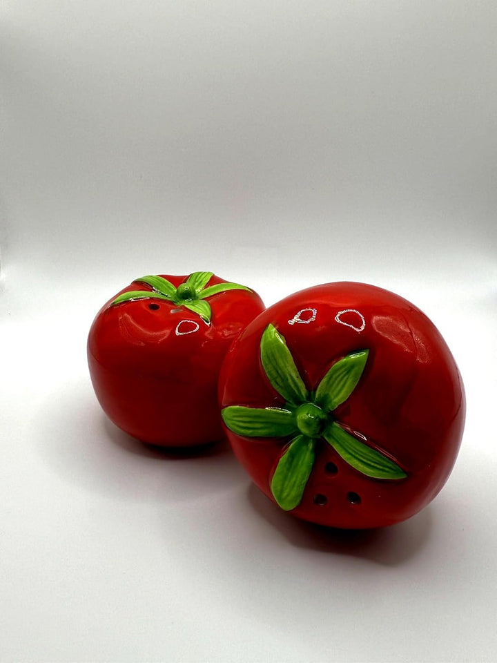 Salz- & Pfefferstreuer Set Keramik, Hühner, Tomaten, Leuchttürme, dekorativ & funktional (Tomaten),
