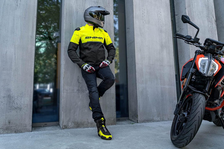 SHIMA EDGE, Motorradschuhe für Männer - Verstärkte Strassenreitschuhe mit ATOP-Verschlusssystem Vent