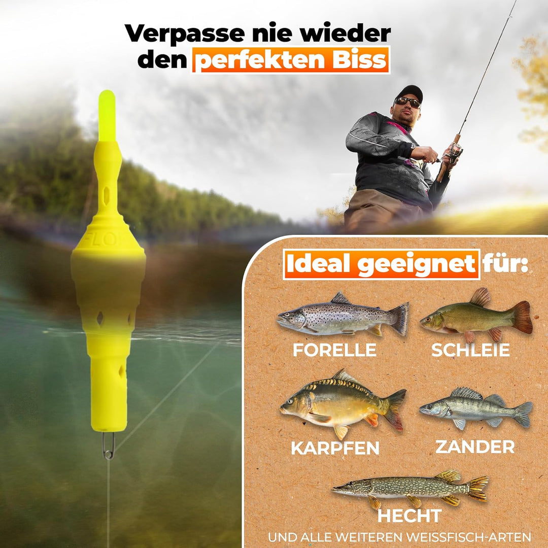 Angelposen Set ohne Blei – Posen mit AirControl-System | Schwimmer Angeln mit verstellbarem Anbisswi