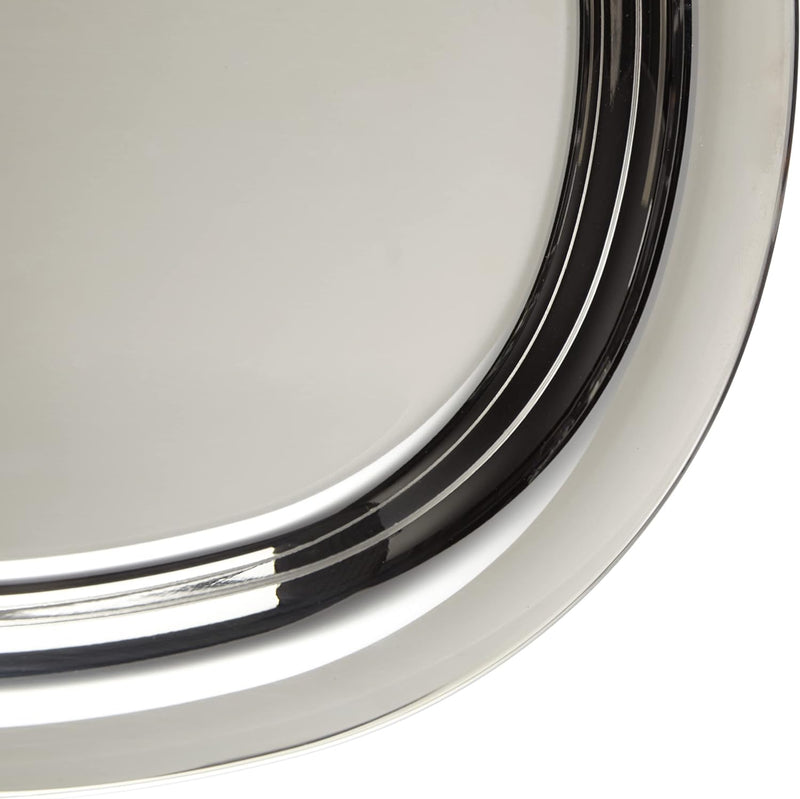 Alessi Servierplatte, Edelstahl, Silber, 14.5 x 30 x 13.5 cm 14.5 x 30 x 13.5 cm Silber, 14.5 x 30 x