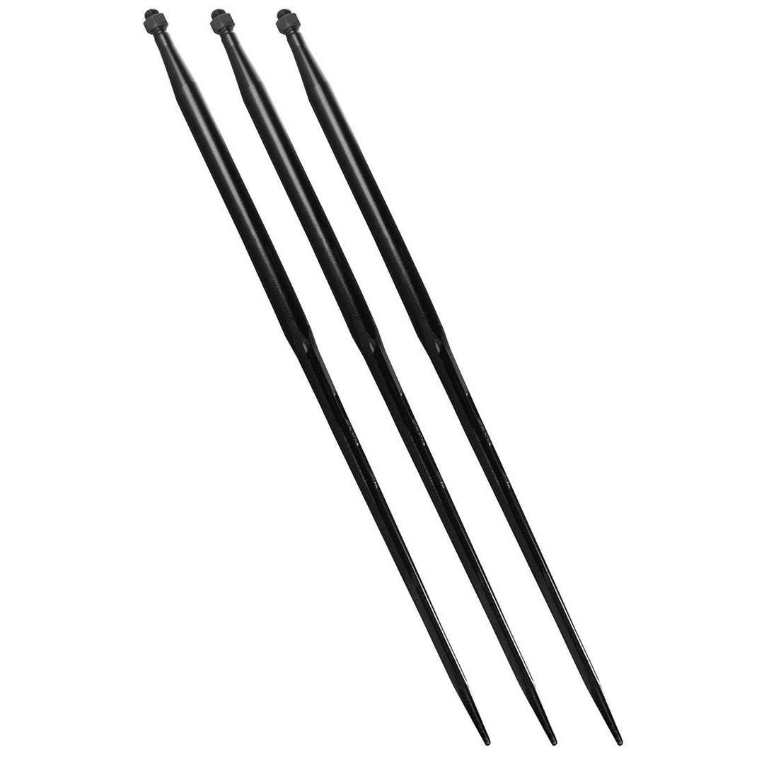 Frontladerzinken | 800 mm | M22 Gewinde | 3 Stück | Grossballenzinken | Zinken | Frontladerspiess |