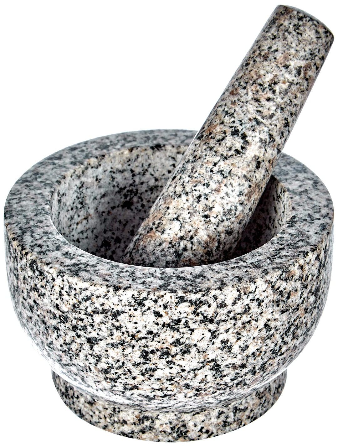 ZELLER PRESENT SCHÖNER LEBEN. PRAKTISCH WOHNEN. 24503 Mörser und Stössel-Set, Granit, grau, ca. Ø 13