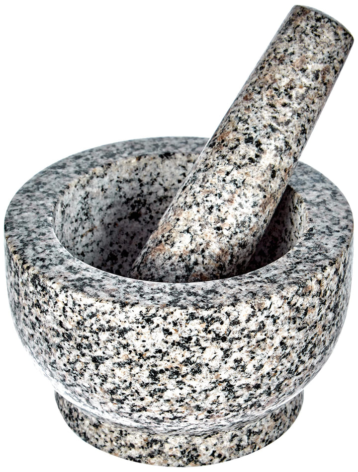 ZELLER PRESENT SCHÖNER LEBEN. PRAKTISCH WOHNEN. 24503 Mörser und Stössel-Set, Granit, grau, ca. Ø 13