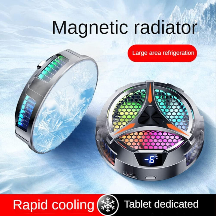 X42 Tablet KüHler Tablet KüHler RGB Beleuchtung 10Cm Magnetischer HalbleiterküHler LüFter für Tablet