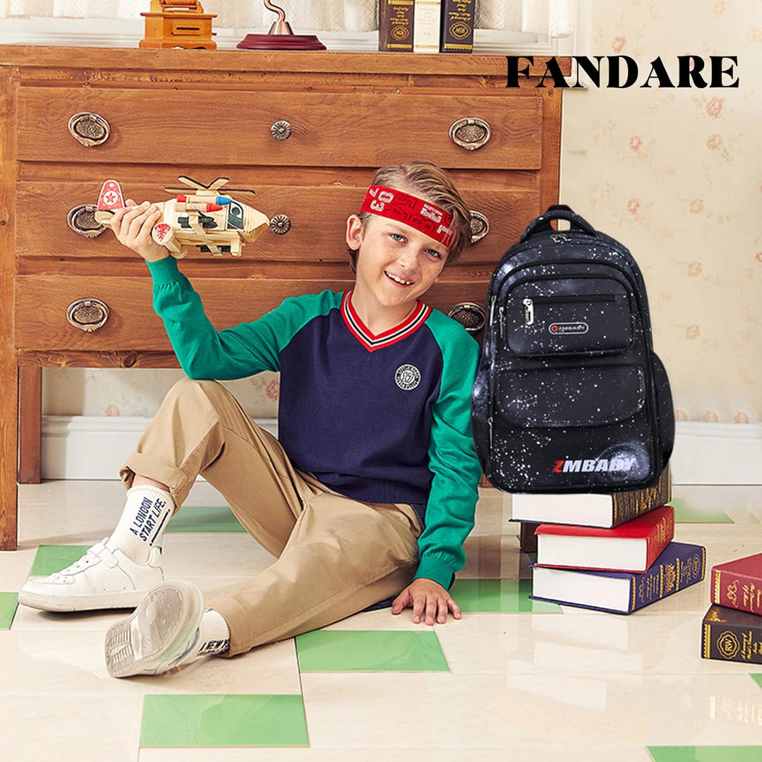 FANDARE Kinderrucksack Schulranzen Mehrfarbig Schultaschen Jungen Mädchen Schulrucksack Schultasche