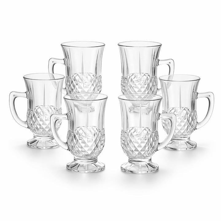 by Pasabahce Istanbul Teegläser 160ml, 6er Set, Gläser aus Kristallglas, Facettenschliff, spülmaschi