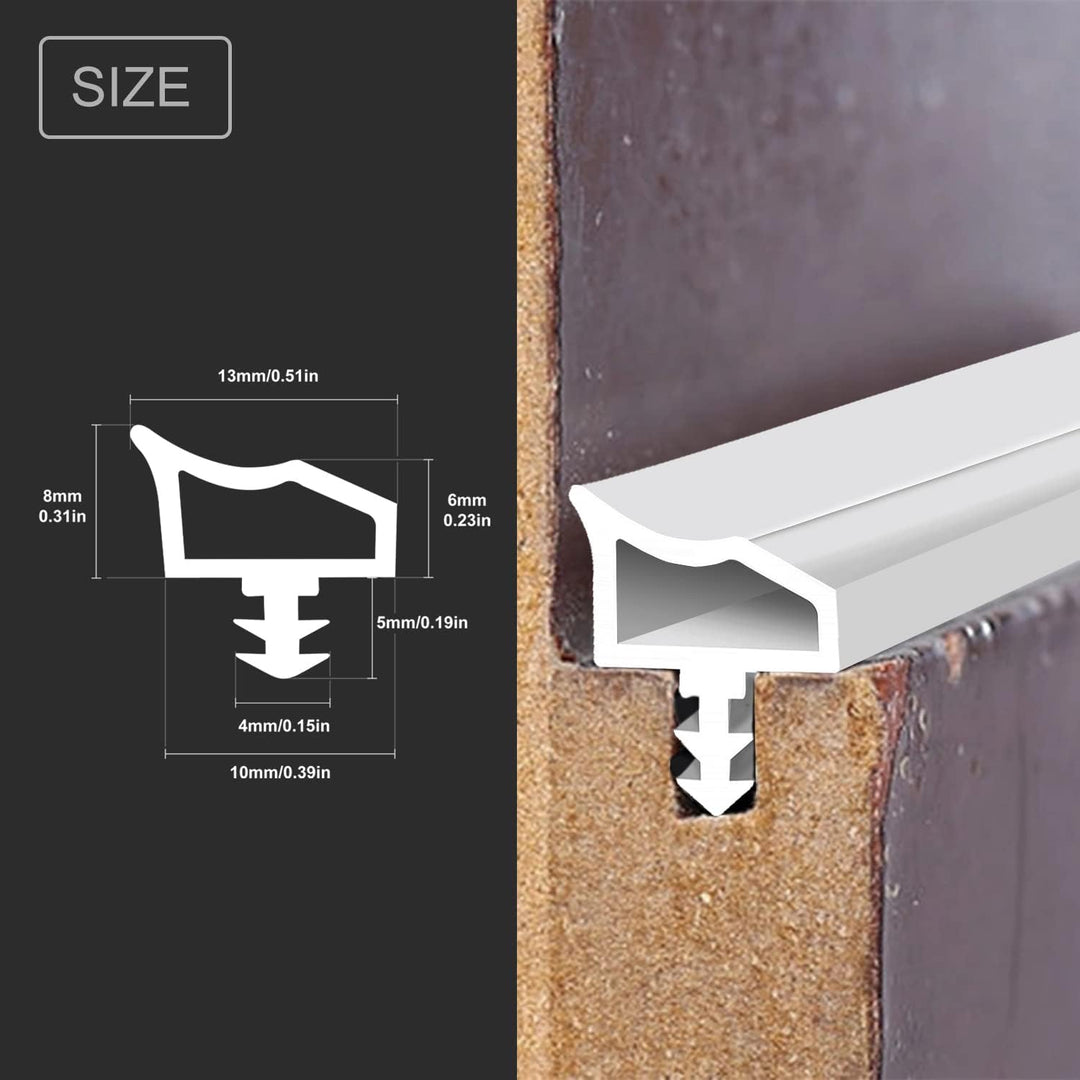 EFUTURETIME Türdichtung Weiss【10m】-Zimmertürdichtung perfekt für Holztüren zur Schalldämmung und Kol