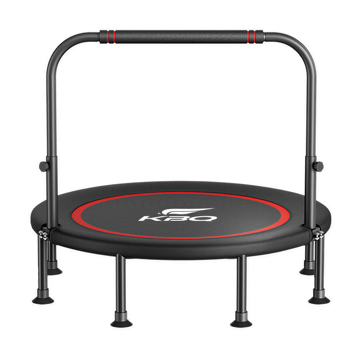 48" Silent Trampolin mit Griff - Faltbares Fitness-Trampolin für Erwachsene, Low-Impact-Bounce-Übung