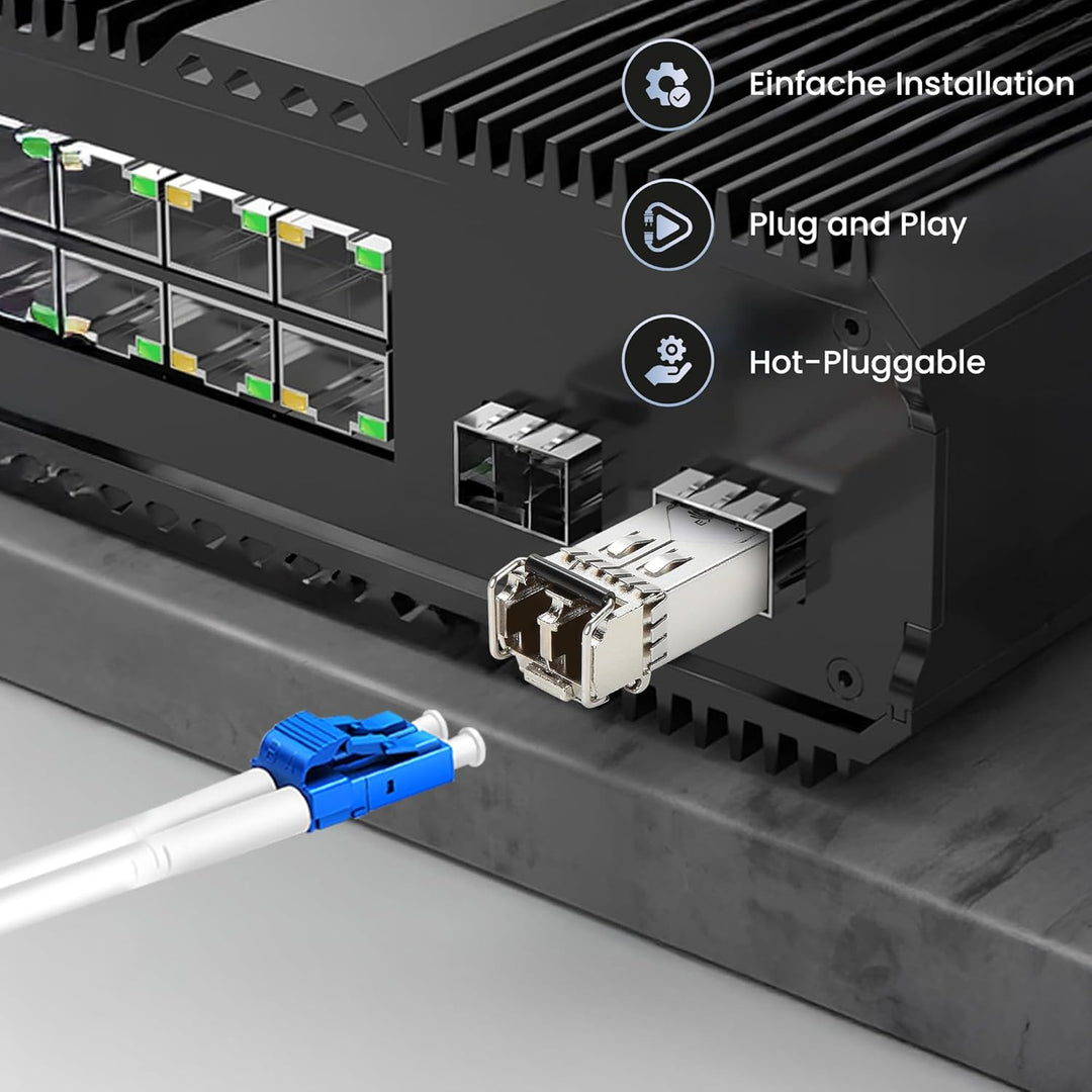 Extralink SFP Modul 1.25G LC Duplex Multimode 850 nm 550 m MSA-kompatibel – Für Cisco, Ubiquiti UniF