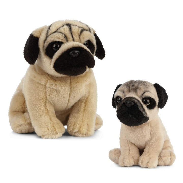 Living Nature AN498 Plüschtier für Hunde und Welpen, Bulldoggen, braun, Bundle Mops Bundle, Mops Bun