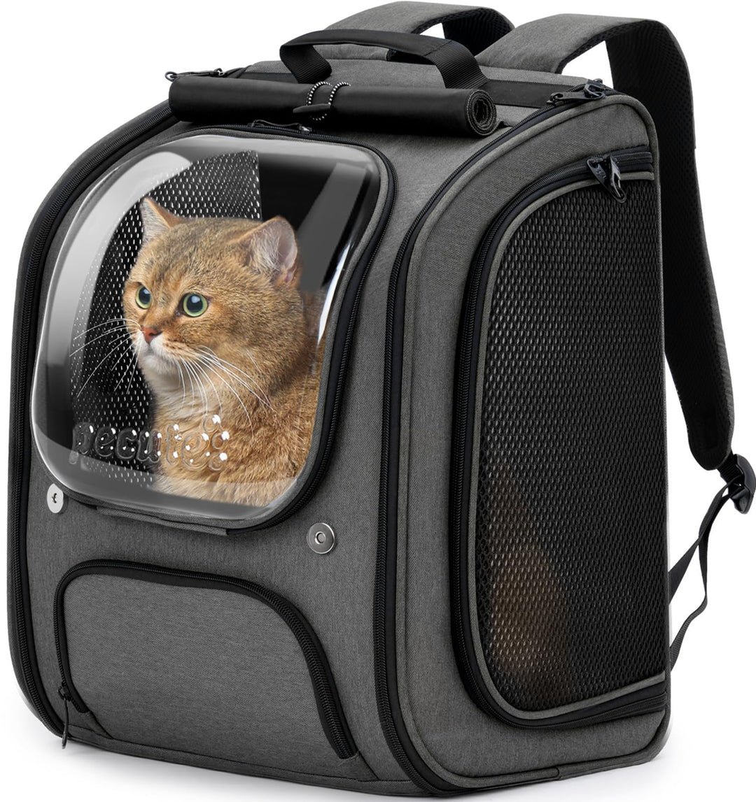 pecute Katzenrucksack Bubble Haustier Rucksack mit Netzfenster, Tragbare und Faltbare Katzentasche,