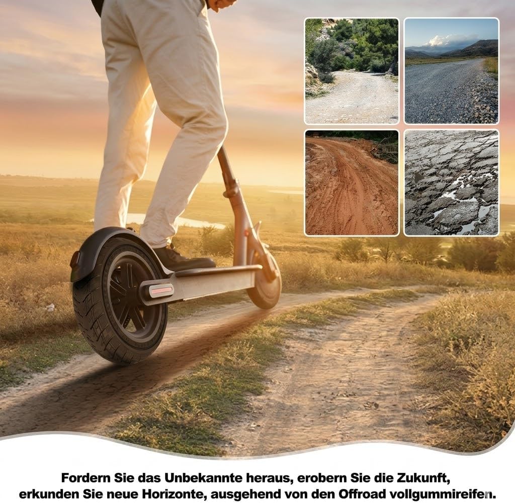 Satgoo 8,5 Zoll Offroad Vollgummireifen für Xiaomi Pro 2, Pro, 1S, Essential, Mi 3, E Scooter Reifen
