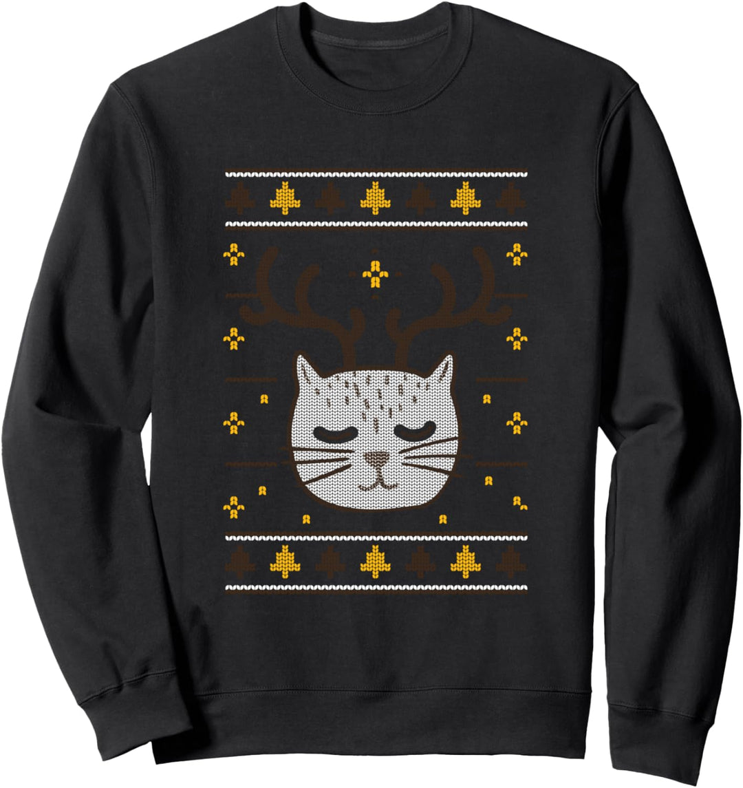 Katze Christmas Katzen-Deko Weihnachten Geschenk Kater Sweatshirt