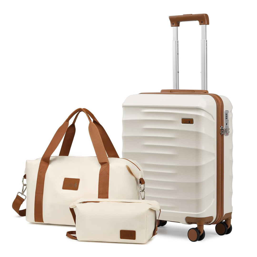Sea choice Hartschalenkoffer Handgepäck 55x40x20cm Reisekoffer 100% ABS Trolley Kabine mit 1 Reiseta