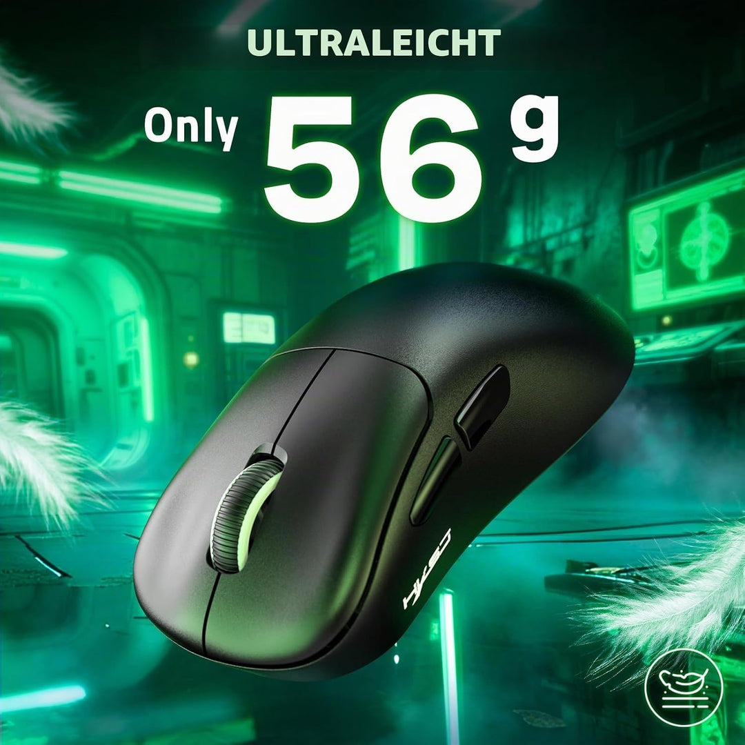 LexonElec HXSJ T700 Ultra-Light Wireless Gaming Mouse, Ergonomischer Formfaktor für Rechtshänder, BT