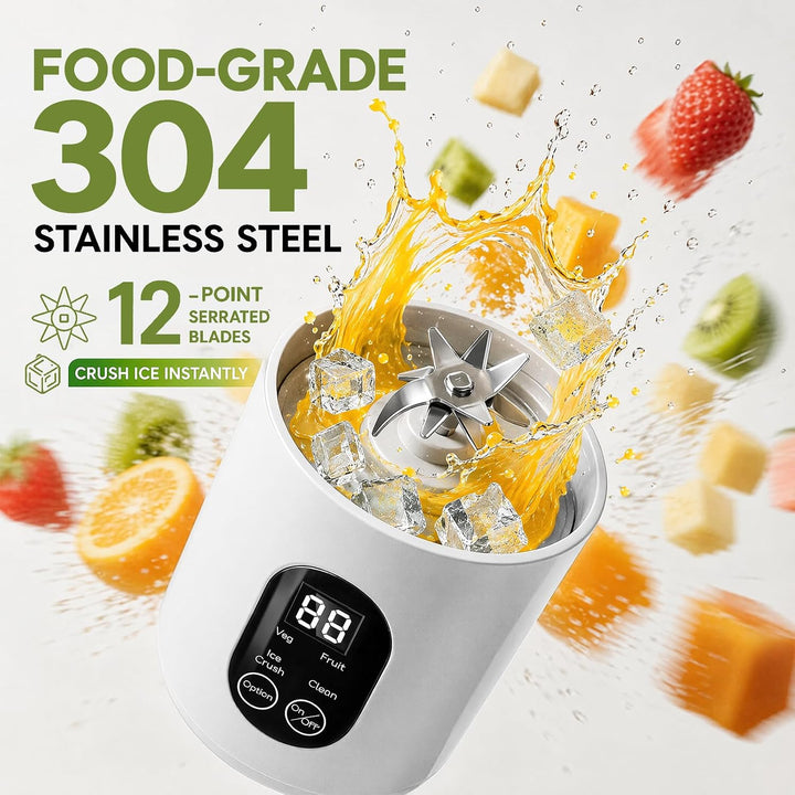 MeYuxg Tragbarer Mixer 550ml, Standmixer Klein mit Griff, Smoothie Maker, USB Wiederaufladbar Portab