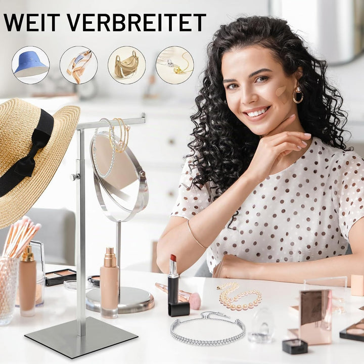 Handtuchständer, 2PCS T-Förmiger Ausstellungsständer Handtaschen Taschenständer Doppelhakenhalter Ed