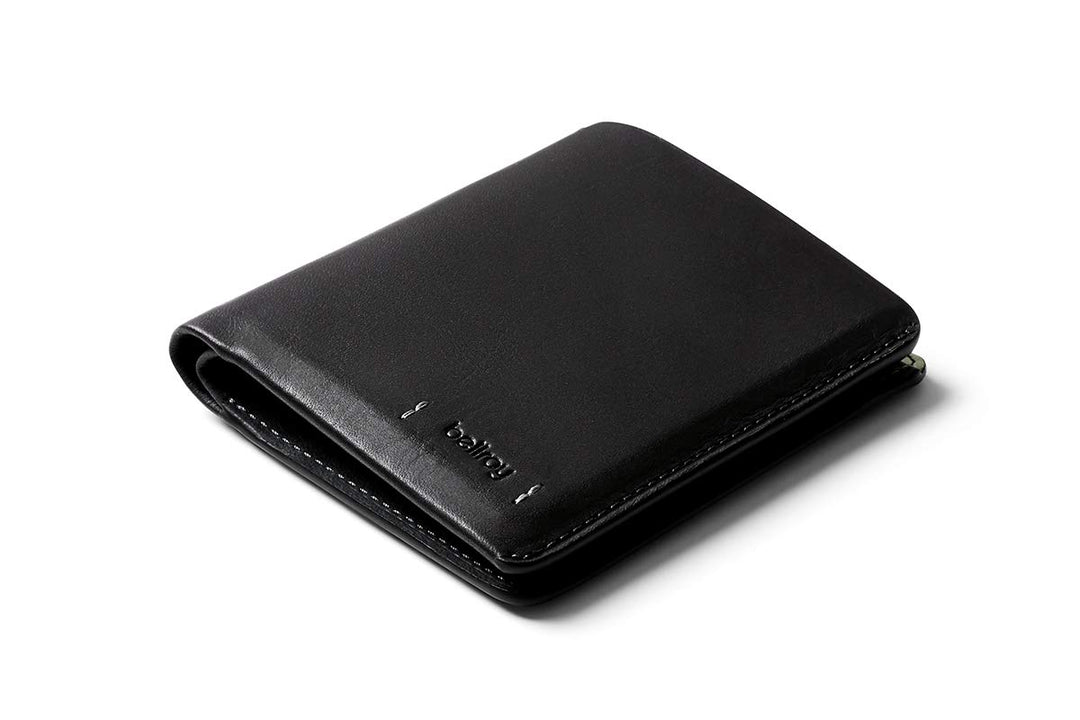 Bellroy Note Sleeve – Premium Edition - Black (Schlanke Leder Brieftasche) Schwarz, Schwarz