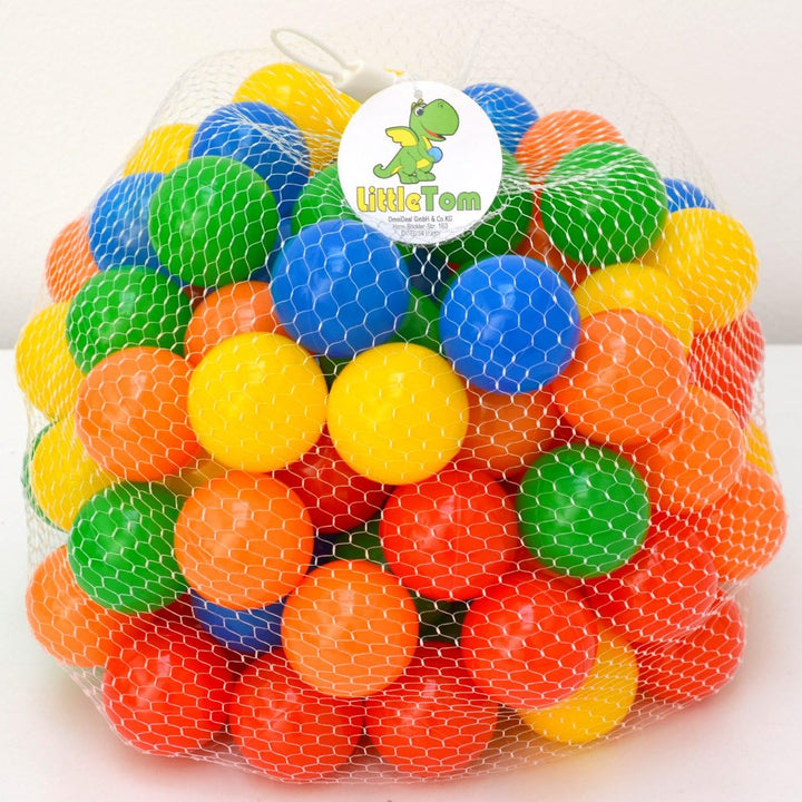 LittleTom 120 Bunte Bälle für Bällebad 5,5cm Babybälle Plastikbälle Baby Spielbälle, 120
