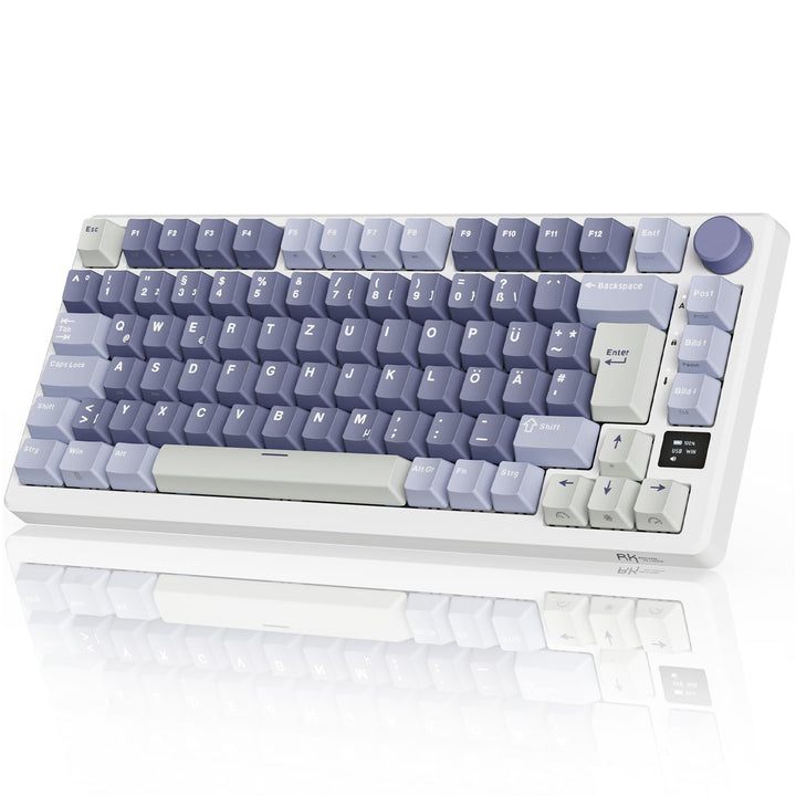 RK ROYAL KLUDGE M75 Gaming Tastatur kabellos 75% TKL Mechanische Tastatur RGB 2,4 GHz Wireless/Bluet