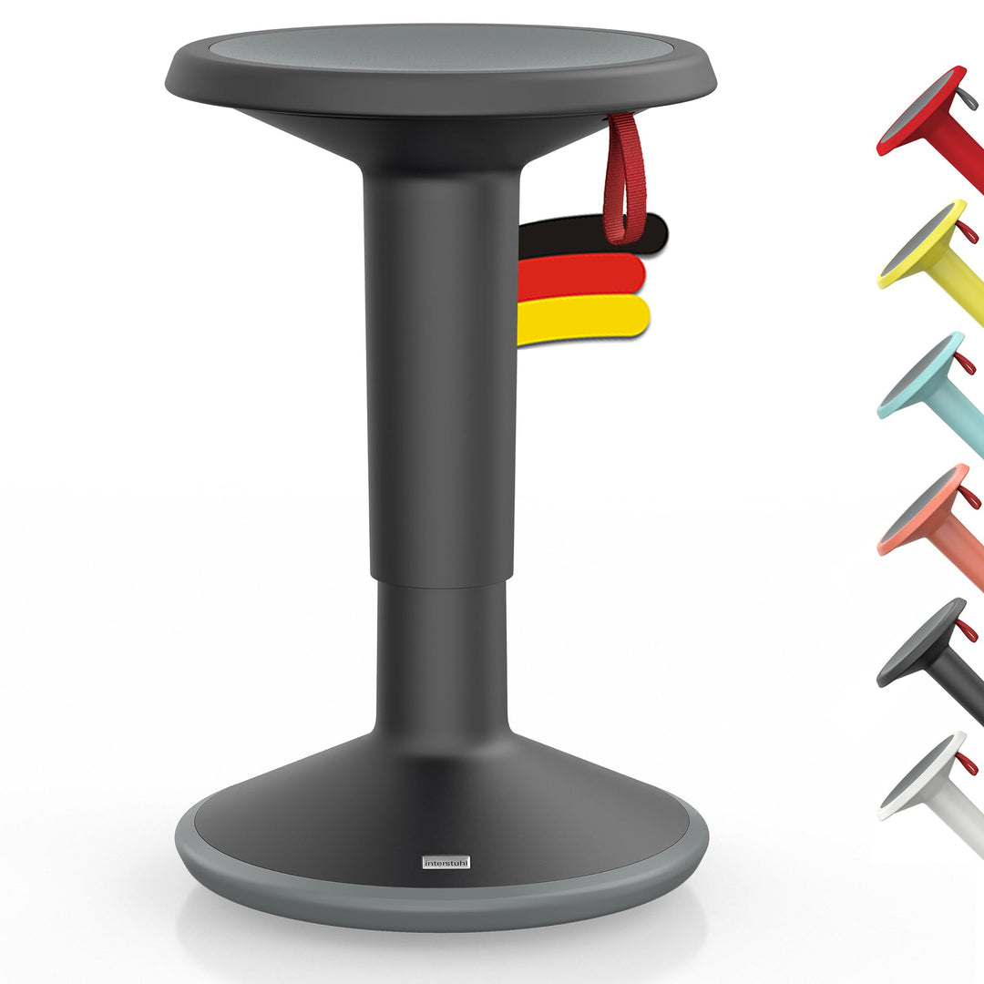 Interstuhl UPis1 - ergonomischer Sitzhocker mit Schwingeffekt - höhenverstellbar - Hocker mit rutsch