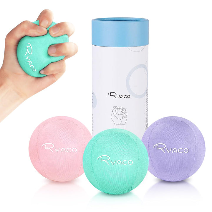 RYACO Handtherapie-Übungs-Stressball-Bundle – 3er-Set – Stressball mit dynamischem Widerstand und Gr