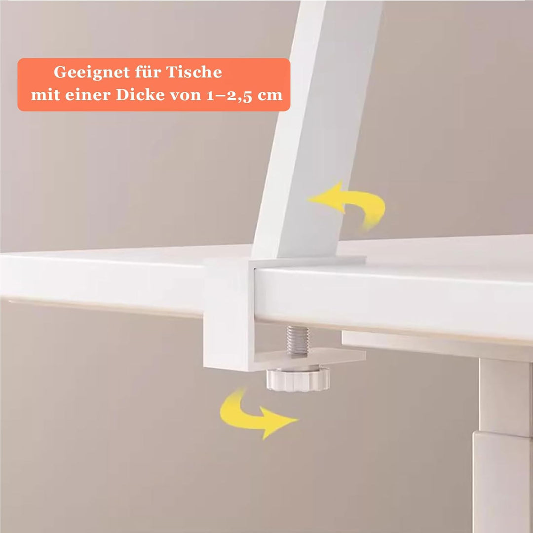 Klemmbares Schreibtisch Organizer Regal 80x20cm, Adjustable Desk Shelf Clamp mit Klemme TischverläNg