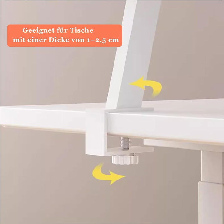Klemmbares Schreibtisch Organizer Regal 80x20cm, Adjustable Desk Shelf Clamp mit Klemme TischverläNg