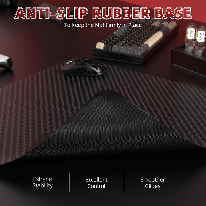 MAGIC-REFINER x Attack Shark CM04 Gaming-Mauspad aus Kohlefaser für Geschwindigkeit und Kontrolle, E