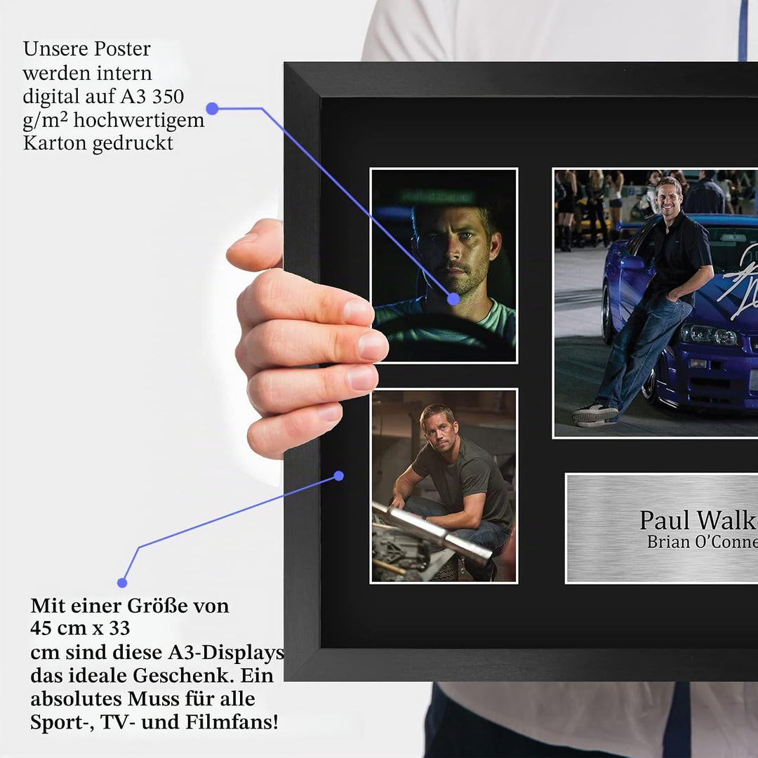 HWC Trading FR A3 Paul Walker Fast and Furious Geschenke Gedruckt, Signiert Autogramm Bild Display F