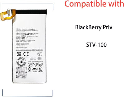 Aousavo BAT-60122-003 ersatz akku Kompatibel mit BlackBerry Priv STV-100 mit Free Toolkit