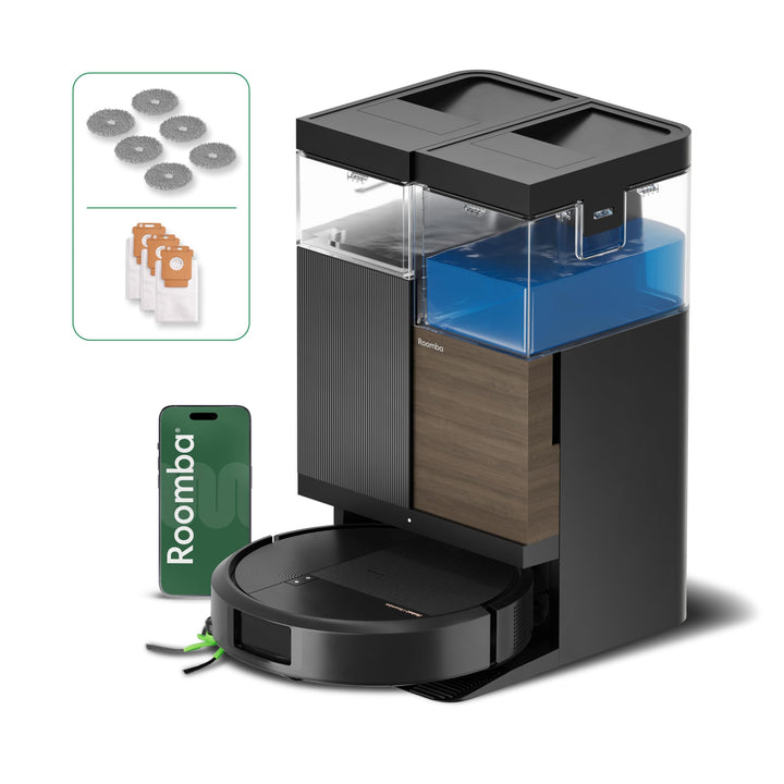 iRobot Roomba® Plus 576 Combo Roboter + AutoWash™ Dock, 25Kpa, Multifunktions‑Dock, Clearview LiDAR+