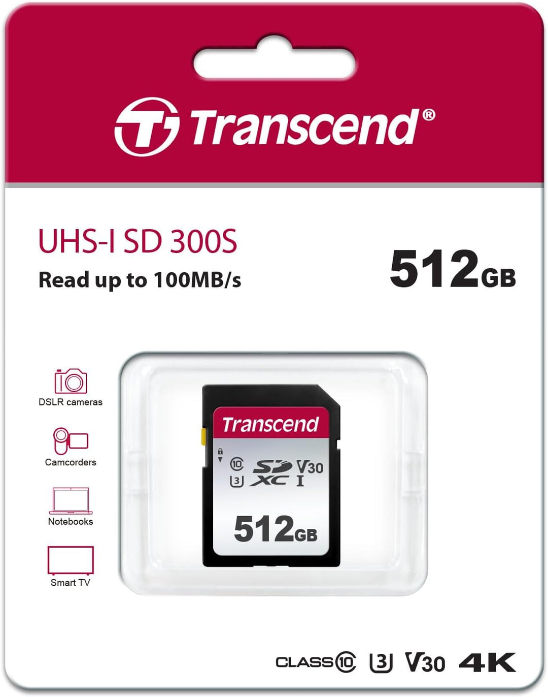 Transcend Highspeed 512GB SDXC Speicherkarte (für Digitalkameras / Photo Box / alltägliche Aufnahmen